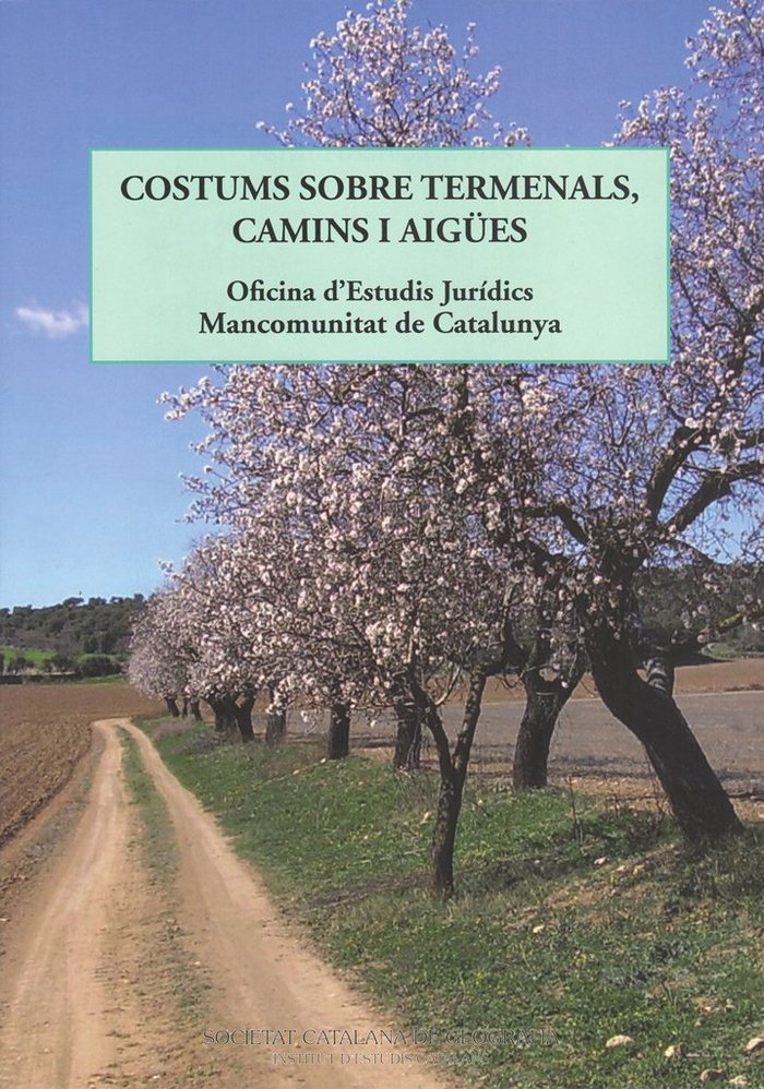 Costums sobre termenals, camins i aigües | portada del libro