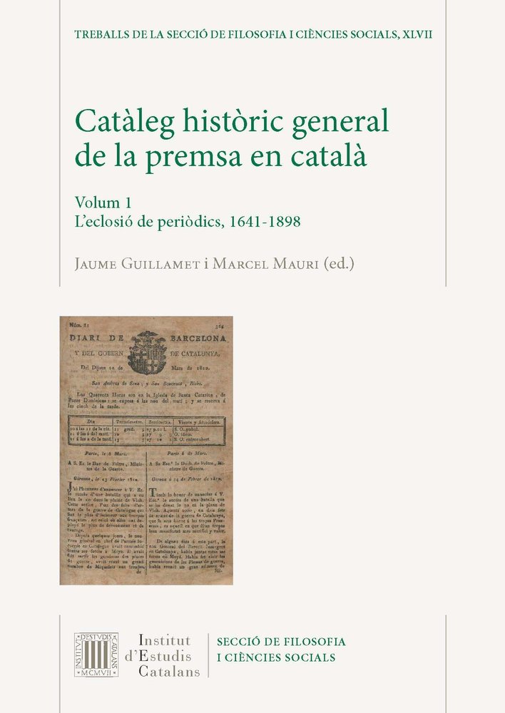 Catàleg històric general de la premsa en català | portada del libro