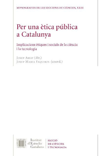 PER UNA ETICA PUBLICA A CATALUNYA | portada del libro
