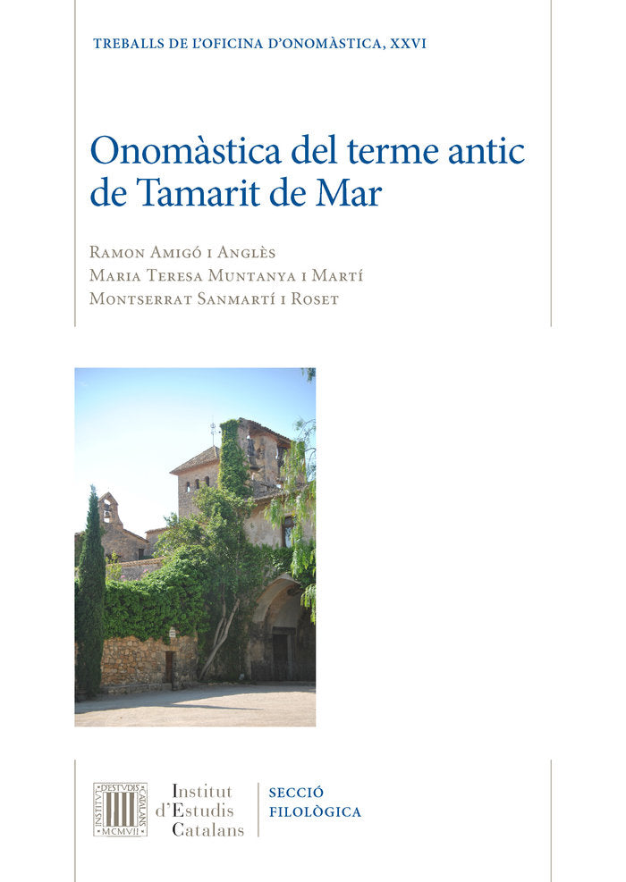 Onomàstica del terme antic de Tamarit de Mar, de Amigó i Anglès | portada del libro