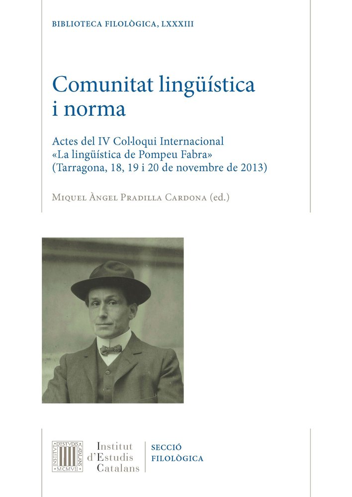 Comunitat lingüística i norma | portada del libro