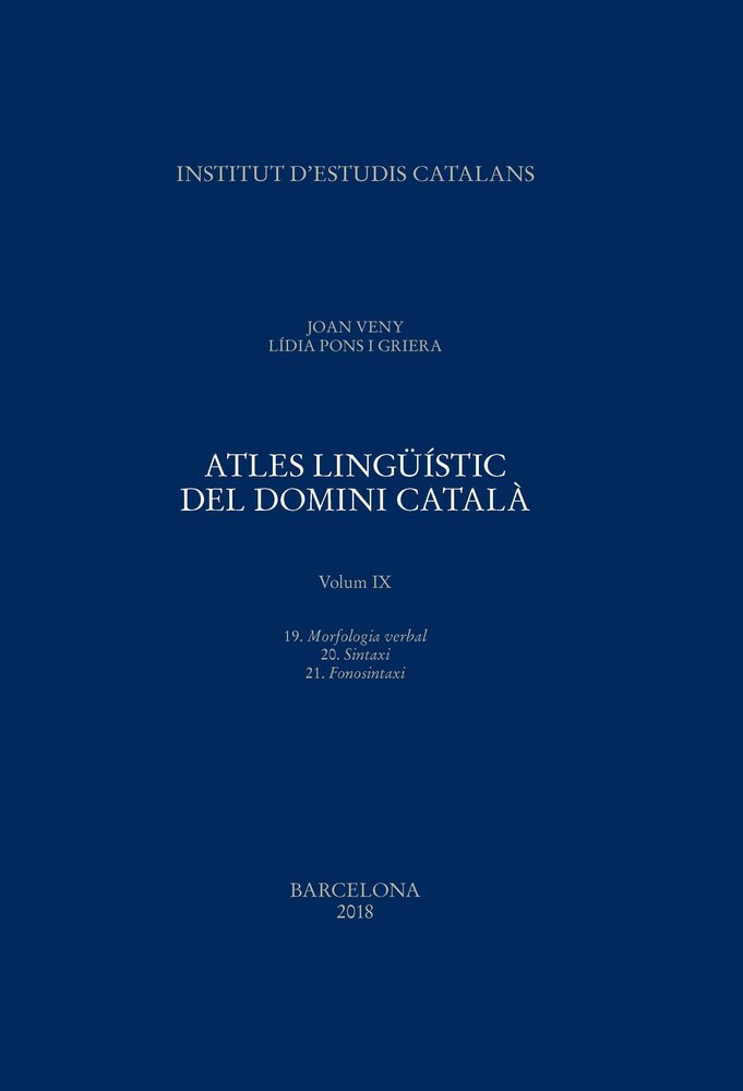 Atles lingüístic del domini català. Volum IX, de Veny i Clar, Joan | portada del libro