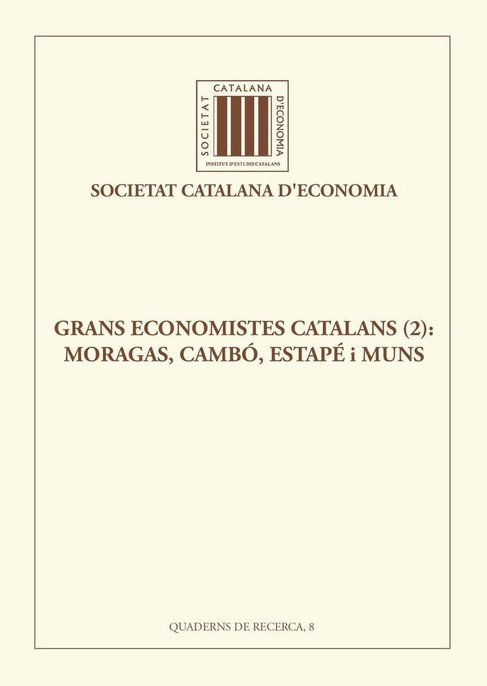 GRANS ECONOMISTES CATALANS, de JOAQUIM, PERRAMON | portada del libro