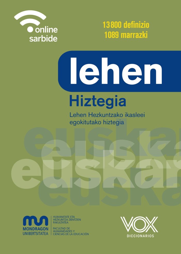 Lehen Hiztegia, de VOX EDITORIAL | portada del libro