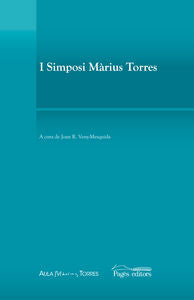 I Simposi Màrius Torres, de Veny-Mesquida, Joan Ramon | portada del libro
