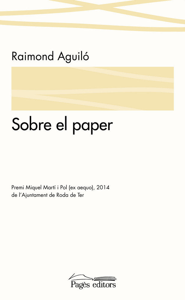 Sobre el paper, de Aguiló Bartolomé, Raimond | portada del libro