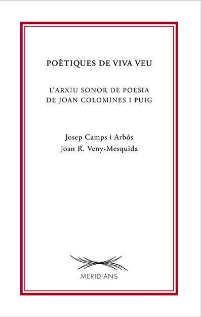 Poètiques de viva veu, de Camps i Arbós, Josep | portada del libro