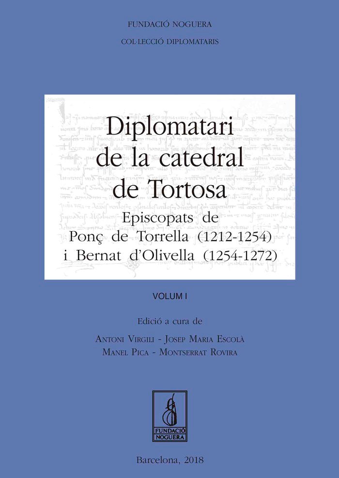 Diplomatari de la catedral de Tortosa, de Varios autores | portada del libro