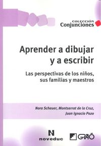 Aprender a dibujar y a escribir, de de La Cruz, Montserrat | portada del libro