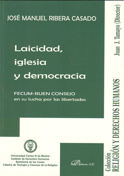 Laicidad, iglesia y democracia, de Ribera Casado, José Manuel | portada del libro