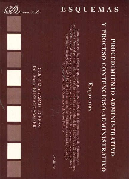 Procedimiento Administrativo y Proceso Contencioso-Administrativo. Esquemas., de Abad Liceras | portada del libro