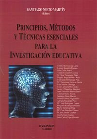Principios, métodos y técnicas esenciales para la investigación educativa, de Nieto Martín [et al.], Santiago | portada del l