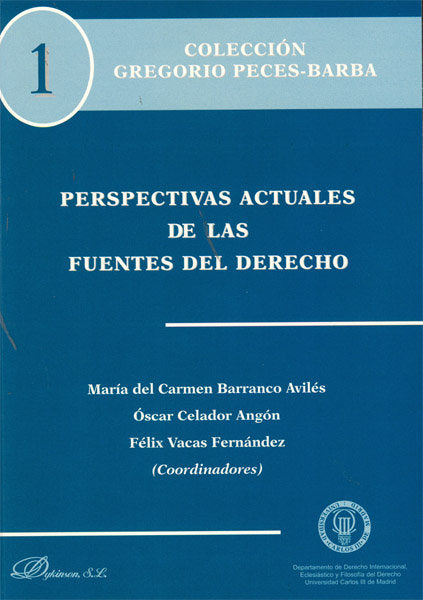 Perspectivas actuales de las fuentes del derecho, de Barranco Avilés, María del Carmen | portada del libro