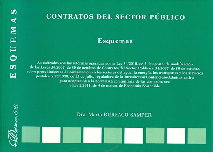 Contratos del Sector Público. Esquemas, de BURZACO SAMPER | portada del libro