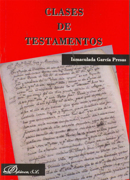 Clases de testamentos, de García Presas, Inmaculada | portada del libro