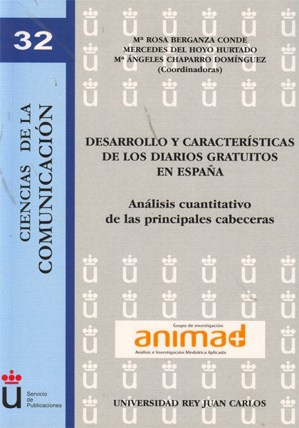 Desarrollo y características de los diarios gratuitos en España, de Berganza Conde [et al.], Mª Rosa | portada del libro