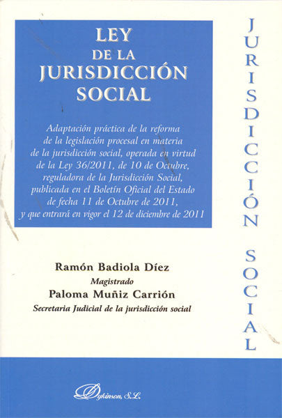 Ley de la jurisdicción social 2011, de Badiola Díez, Ramón | portada del libro