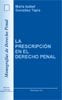 La preescripción en el derecho penal, de González Tapia | portada del libro