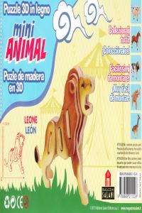 LEON MINI ANIMAL PUZLE DE MADERA EN 3D, de AA.VV. | portada del libro