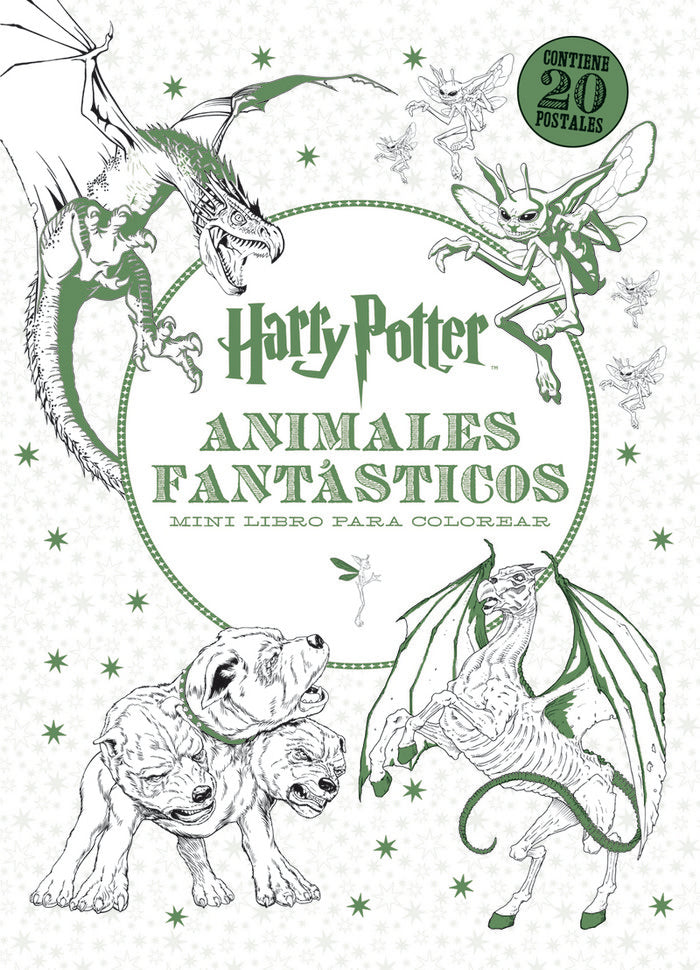 HARRY POTTER-ANIMALES FANTáSTICOS MINI LIBRO PARA COLOREAR | portada del libro