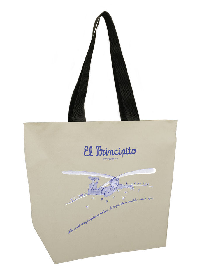 Bolsa Mega shopper El Principito. Sólo con el corazón, de de Saint Exupéry, Antoine | portada del libro