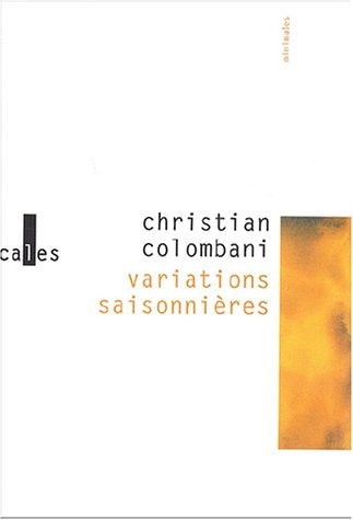 VARIATIONS SAISONNIERES, de Christian Colombani | portada del libro