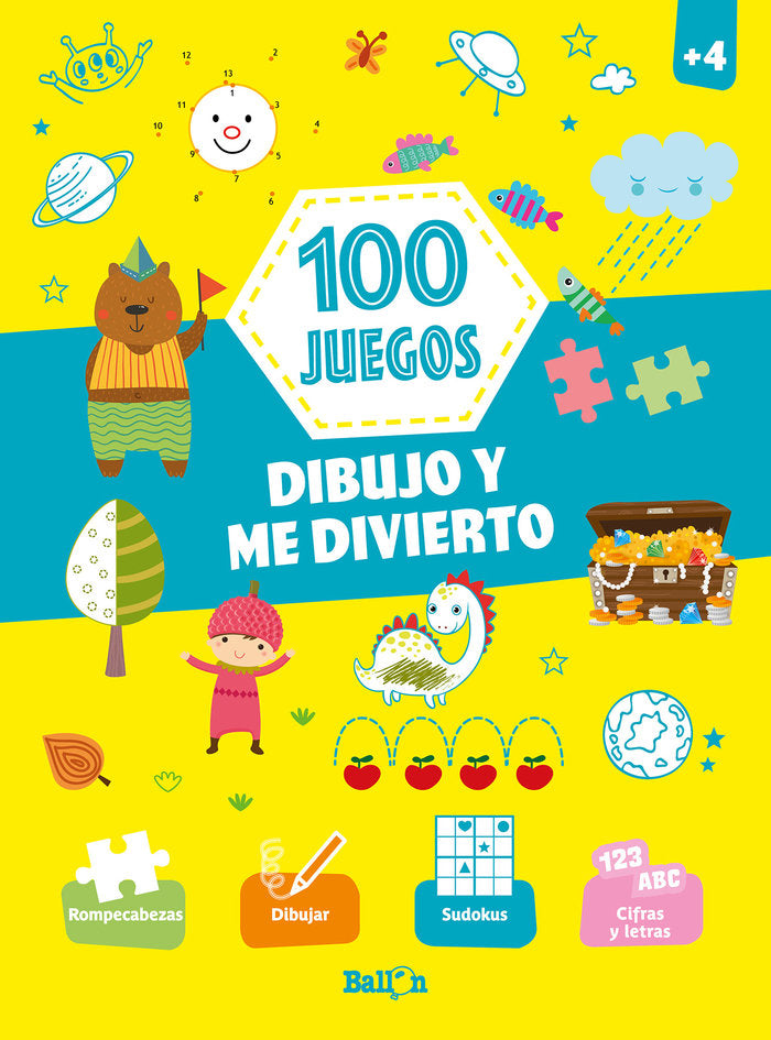 100 JUEGOS - Dibujo y me divierto +4, de BALLON | portada del libro