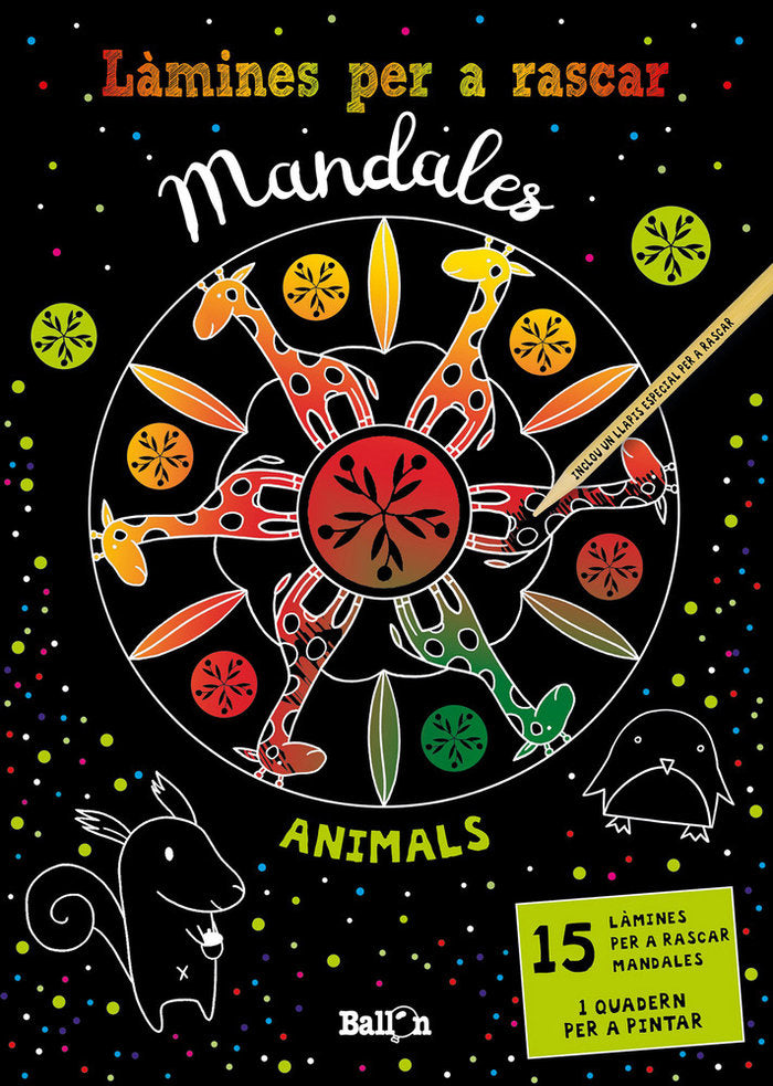 Làmines per a rascar Mandales - Animals, de BALLON | portada del libro