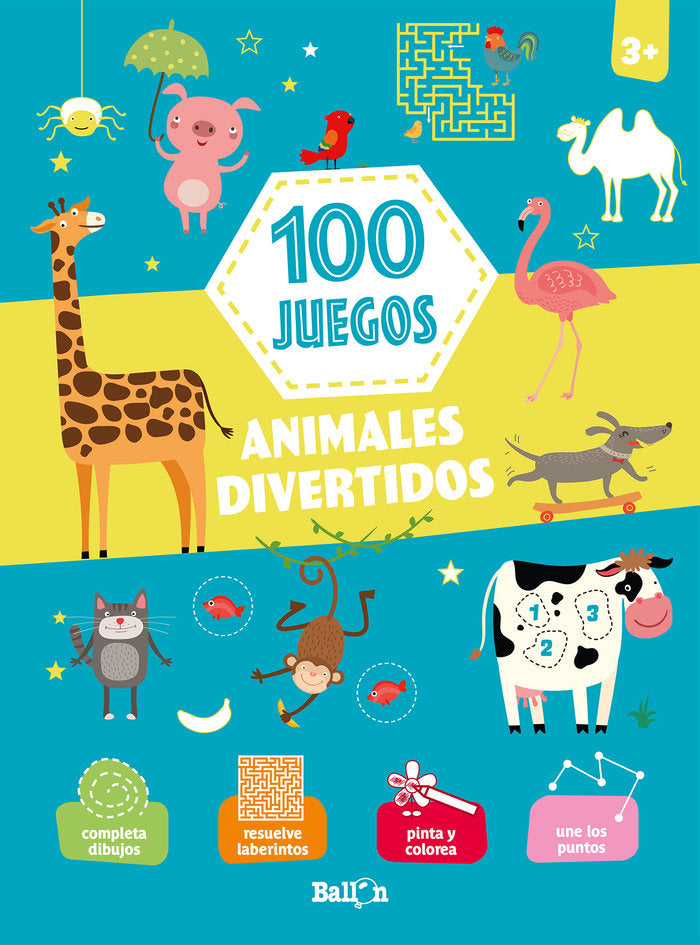100 JUEGOS - ANIMALES DIVERTIDOS, de BALLON | portada del libro