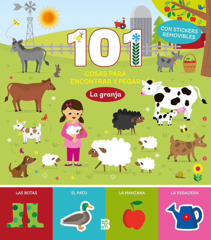 101 COSAS PARA ENCONTRAR Y PEGAR LA GRANJA, de BALLON | portada del libro