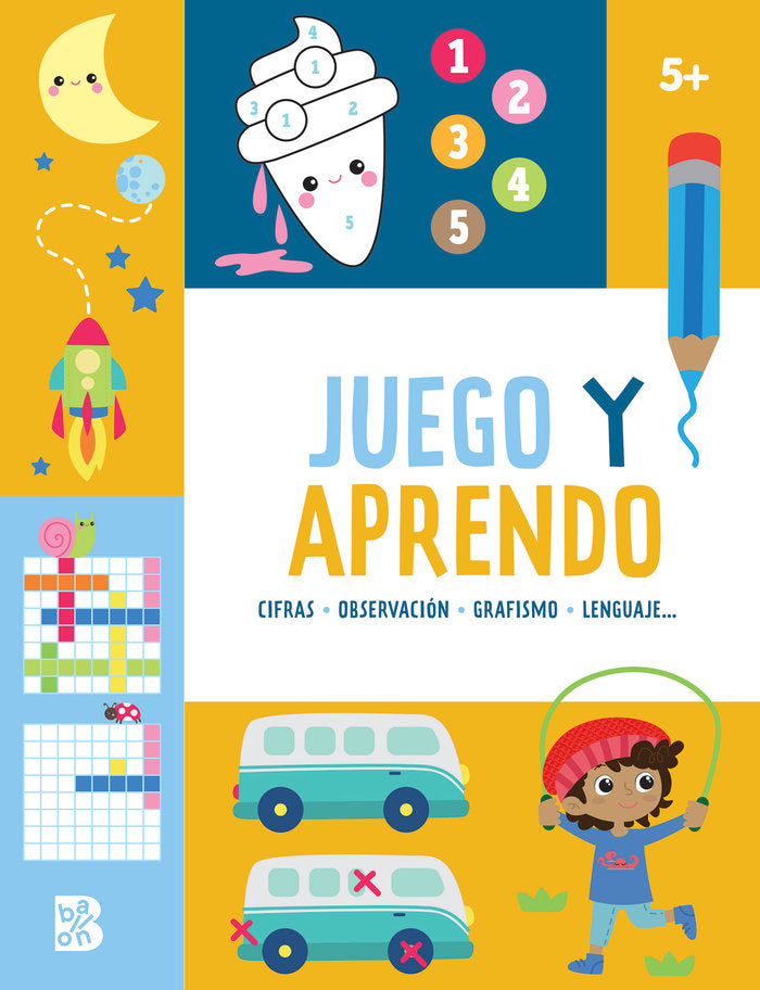 JUEGO Y APRENDO +5, de BALLON | portada del libro