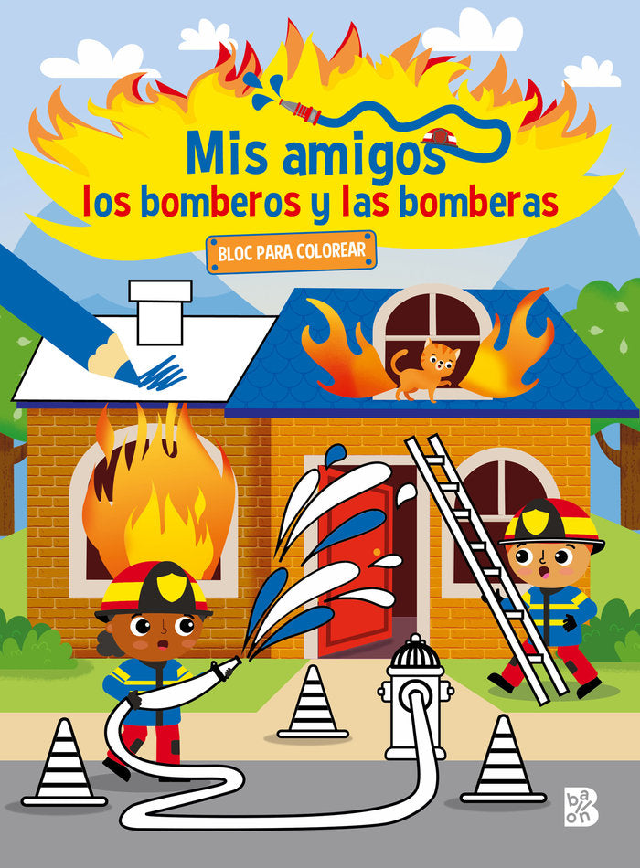 BLOC PARA COLOREAR BOMBEROS, de BALLON | portada del libro