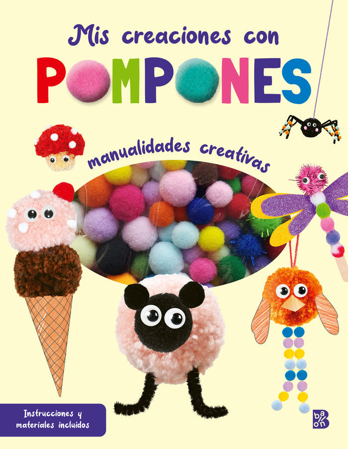 MIS CREACIONES CON POMPONES, de BALLON | portada del libro