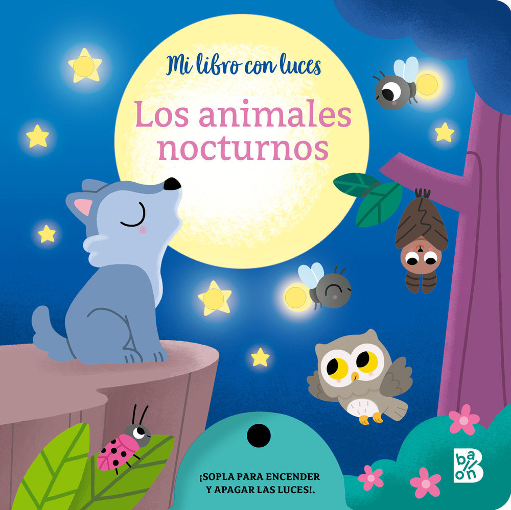 MI LIBRO CON LUCES ANIMALES NOCTURNOS, de BALLON | portada del libro