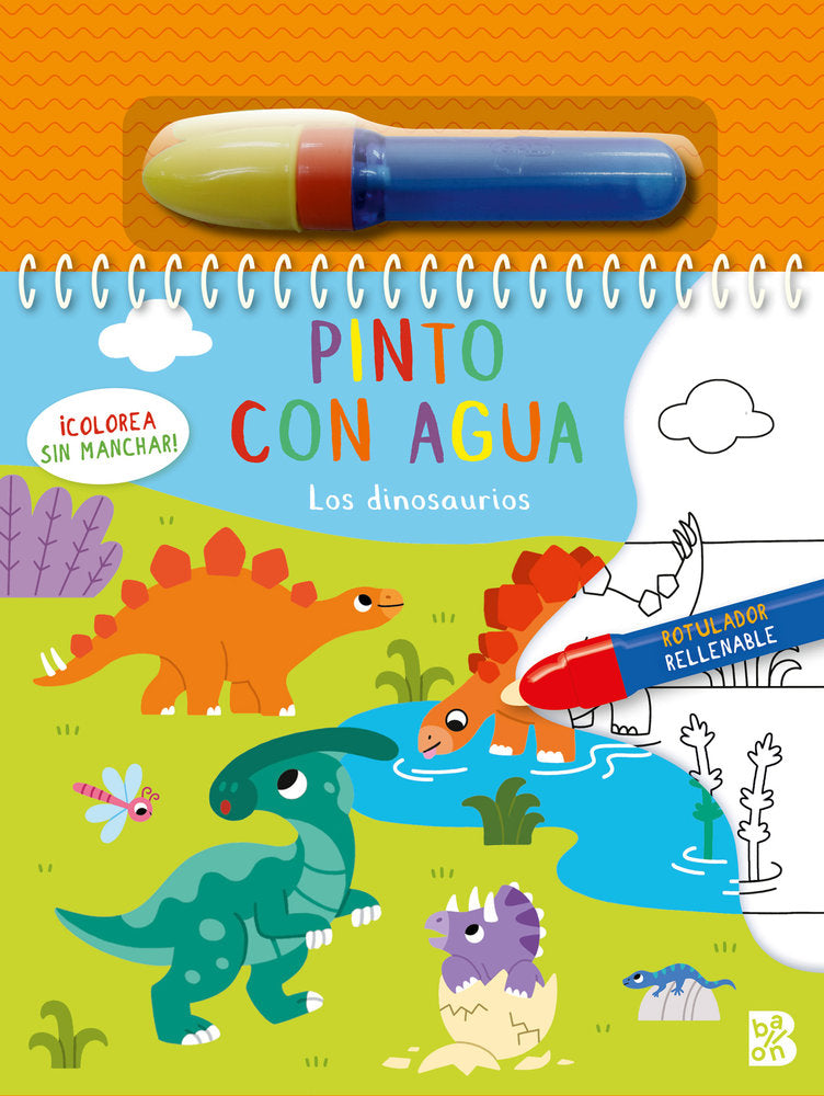 PINTO CON AGUA LOS DINOSAURIOS, de BALLON | portada del libro
