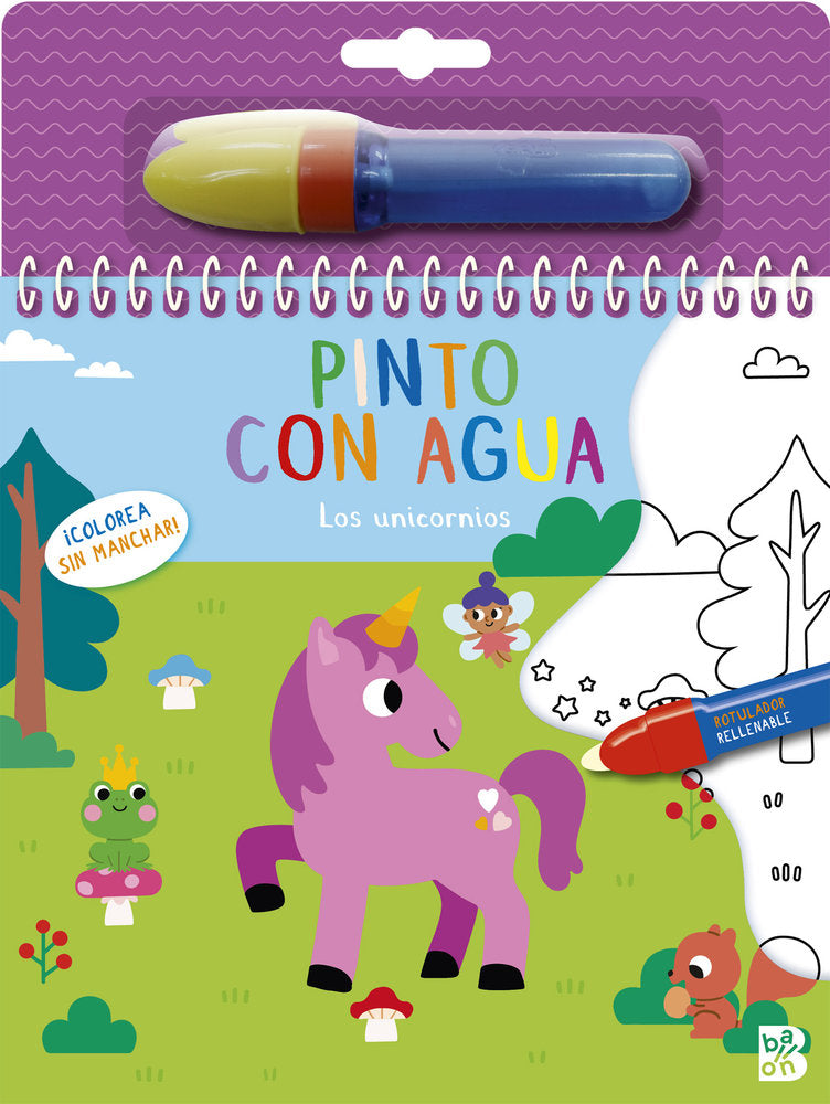 PINTO CON AGUA LOS UNICORNIOS, de BALLON | portada del libro