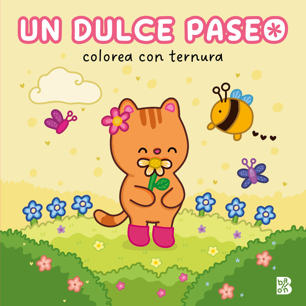 COLOREA CON TERNURA UN DULCE PASEO | portada del libro