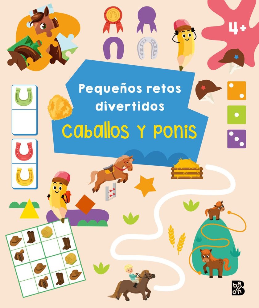 PEQUEÑOS RETOS DIVERTIDOS CABALLOS PONIS, de BALLON | portada del libro