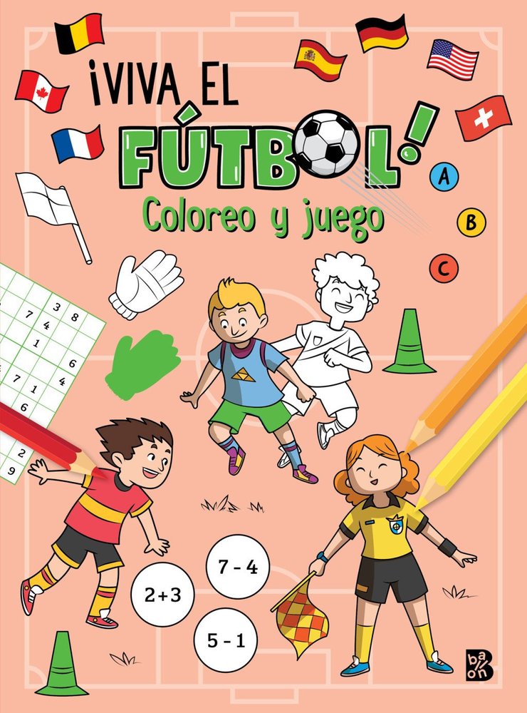 VIVA EL FUTBOL-COLOREO Y JUEGO, de BALLON | portada del libro