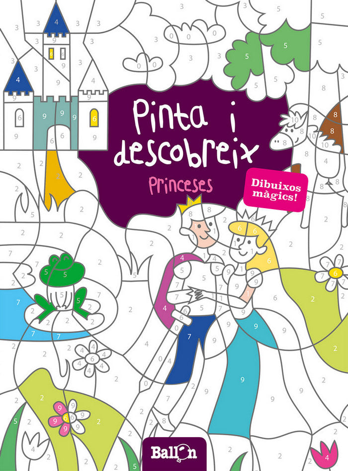 Pinta i descobreix - Princeses, de Ballon | portada del libro