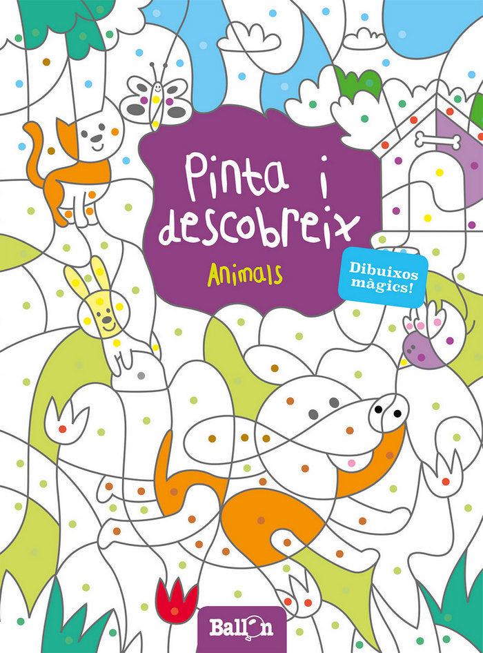 Pinta i descobreix - Animals, de Ballon | portada del libro