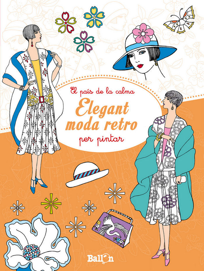 Elegant moda retro per pintar, de BALLON | portada del libro