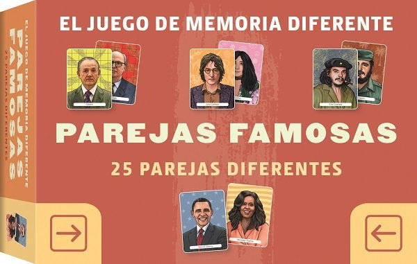 JUEGO DE MEMORIA DIFERENTE PAREJAS FAMOSAS, de VVAA, VVAA | portada del libro