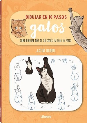 DIBUJAR GATOS EN 10 PASOS, de JUSTINE LECOUFFE | portada del libro