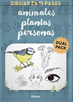 Dibujar en 10 pasos animales plantas personas (Dual Pack), de Justine | portada del libro