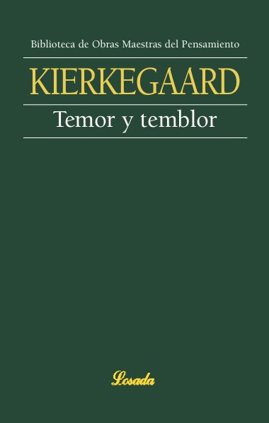 TEMOR Y TEMBLOR, de Kierkegaard, Søren | portada del libro