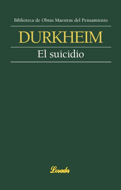 EL SUICIDIO, de Durkheim, Émile | portada del libro