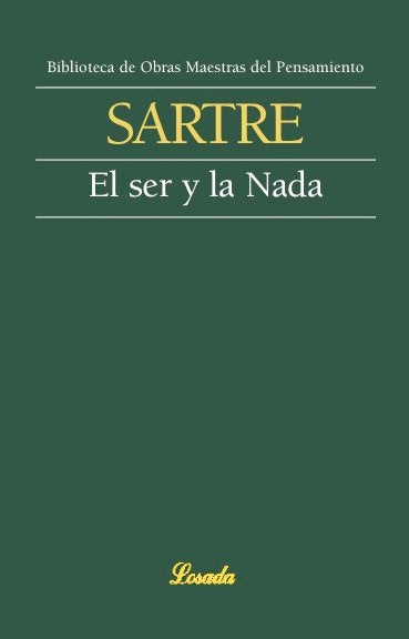 SER Y LA NADA,EL, de Sartre, Jean-Paul | portada del libro