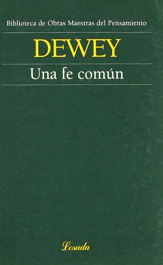 UNA FE COMUN -DEWEY-, de Dewey, John | portada del libro