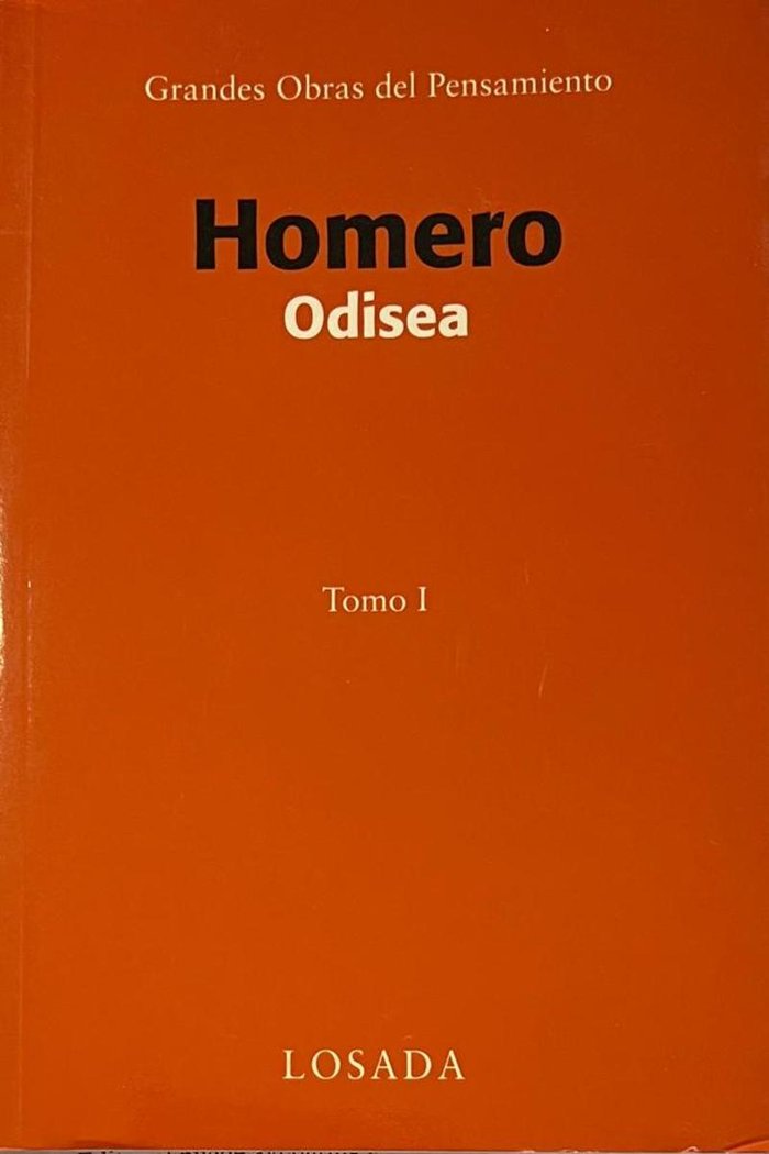 Odisea tomo I, de Homero, Homero | portada del libro